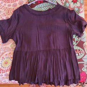 Gray LOFT Peplum Top (NWT)